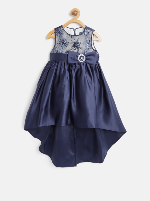 

Nauti Nati Girls Navy Embellished Fit & Flare Dress, Navy blue