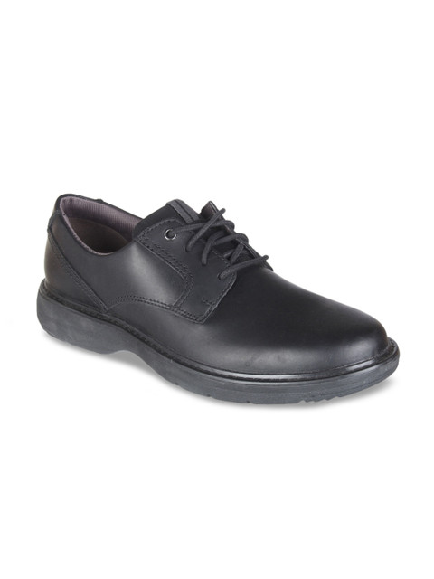 

Clarks Men Black Solid Formal Leather Derbys