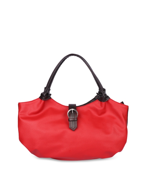 

OsaiZ Red & Black Solid Handheld Bag