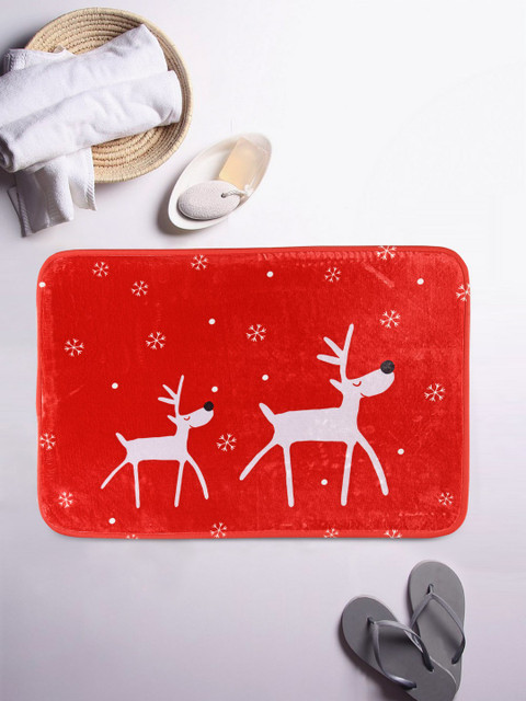 

Cortina Red Printed Anti-Skid Doormat