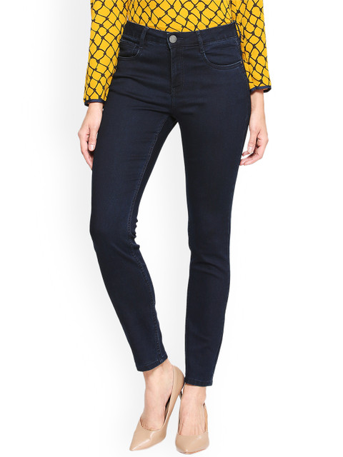 

Van Heusen Woman Women Navy Blue Regular Fit Mid-Rise Clean Look Stretchable Jeans