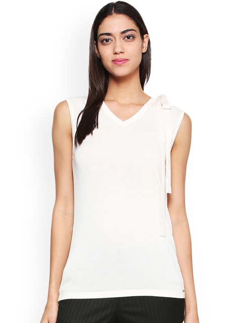 

Van Heusen Woman White Solid Top