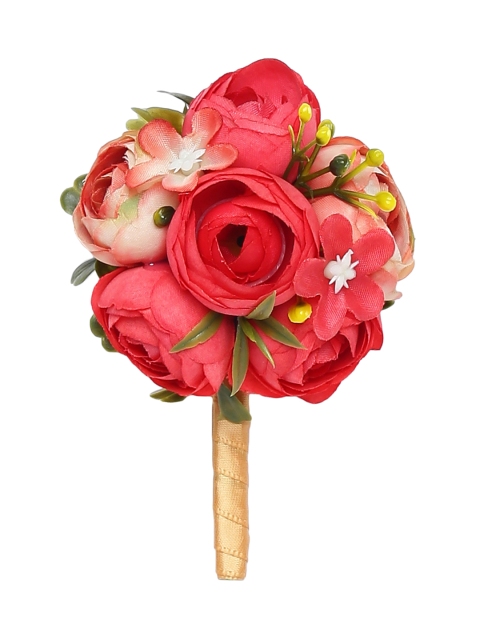 

Alvaro Castagnino Men Maroon & Pink Lapel Pin