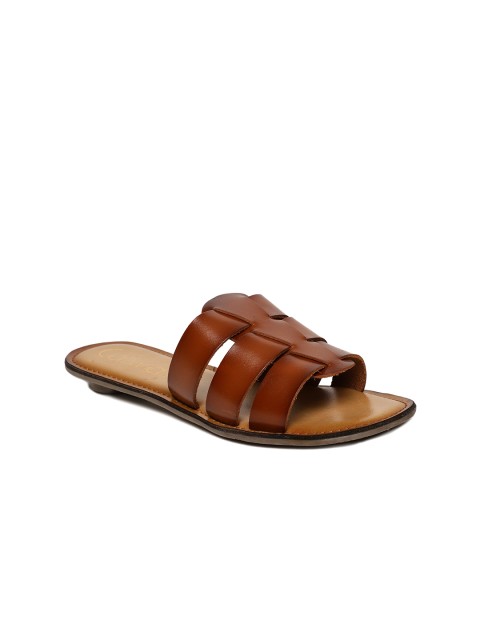 

Catwalk Women Tan Solid Leather Open Toe Flats