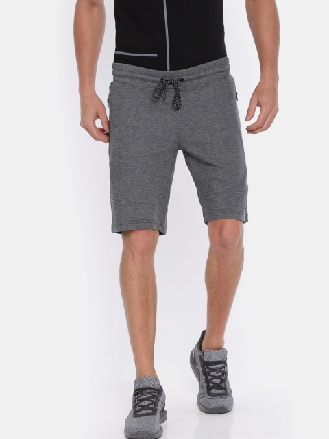 

Jack & Jones Men Grey Solid Slim Fit Regular Shorts