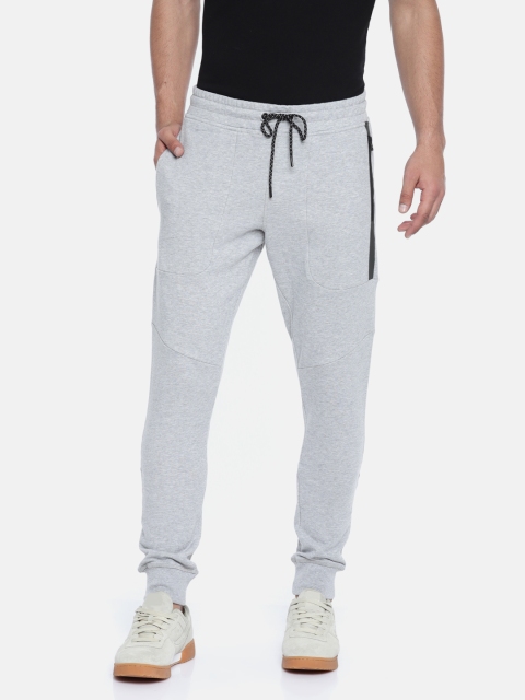 

Jack & Jones Men Grey Melange Solid Slim Fit Joggers