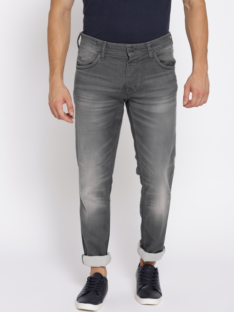 

Jack & Jones Men Grey Tim Slim Fit Mid-Rise Clean Look Stretchable Jeans