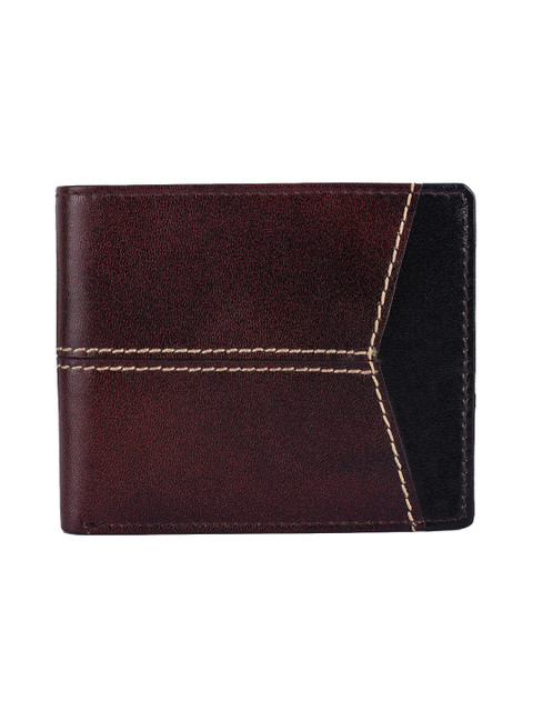 

BuckleUp Men Brown Solid Two Fold Leather Wallet