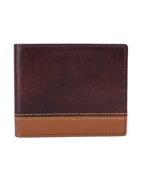 

BuckleUp Men Brown Solid Two Fold Wallet