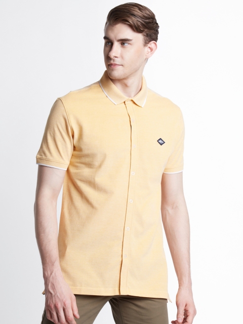 

BYFORD by Pantaloons Men Yellow Slim Fit Solid Casual Shirt