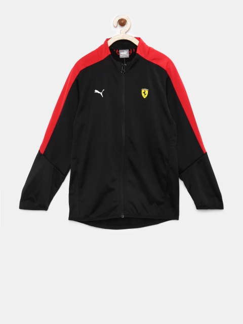 

Puma Boys Black Solid SF T7 Ferrair Track Sporty Jacket