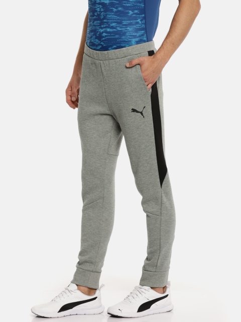 

Puma Men Grey Melange Solid Evostripe Core Slim Fit Joggers