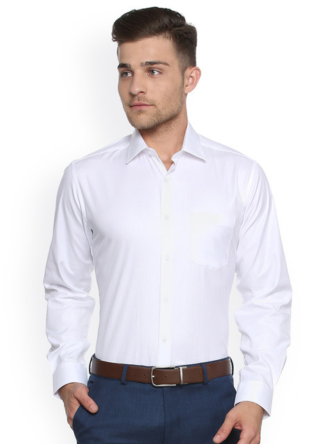 

Van Heusen Men White Regular Fit Self Design Formal Shirt