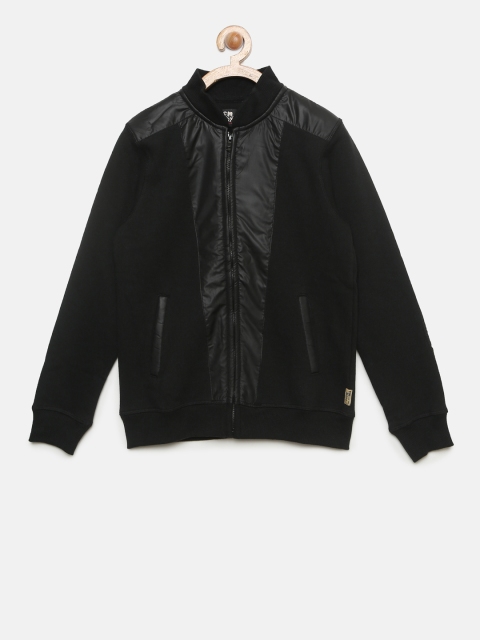 

Flying Machine Boys Navy Blue Solid Bomber Jacket