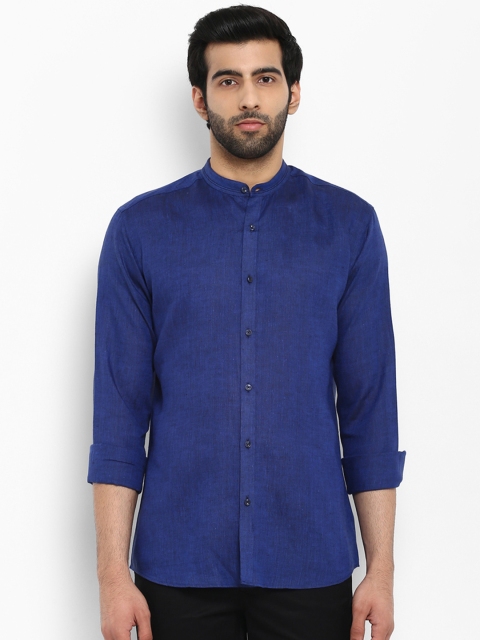 

Park Avenue Men Blue Slim Fit Solid Casual Shirt