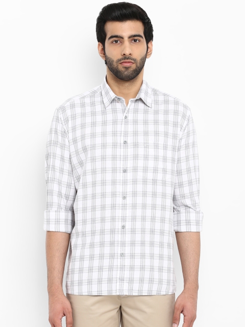 

ColorPlus Men Grey Regular Fit Checked Casual Shirt