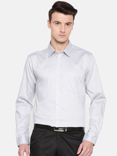 

Park Avenue Men Grey Slim Fit Self Design Formal Shirt