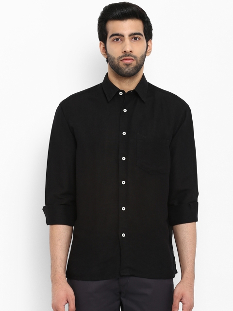 

ColorPlus Men Black Regular Fit Solid Casual Shirt