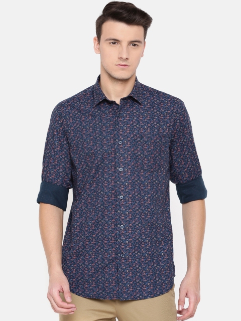 

ColorPlus Men Navy Blue & Red Contemporary Fit Printed Casual Shirt