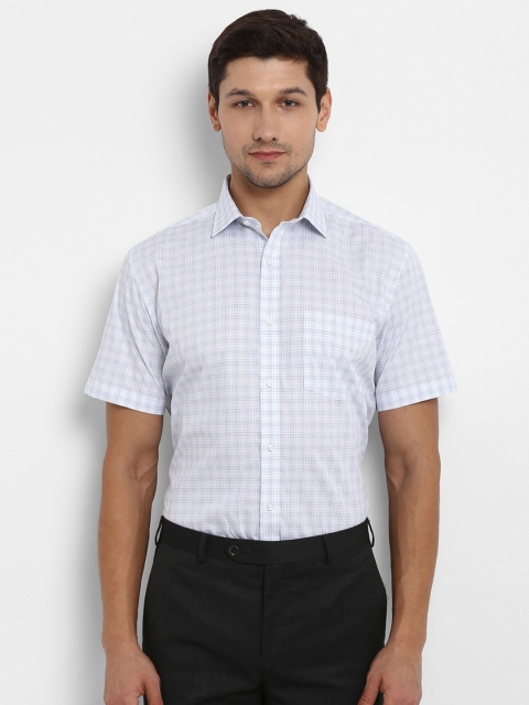 

Park Avenue Men Blue & White Regular Fit Printed Formal Shirt