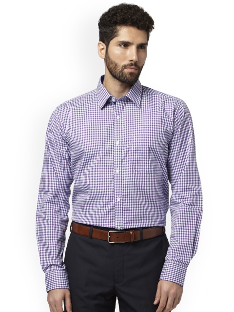 

Park Avenue Men Violet & White Slim Fit Printed Formal Shirt