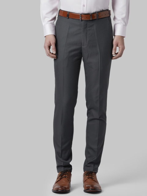 

Park Avenue Men Grey Regular Fit Solid Formal Trousers
