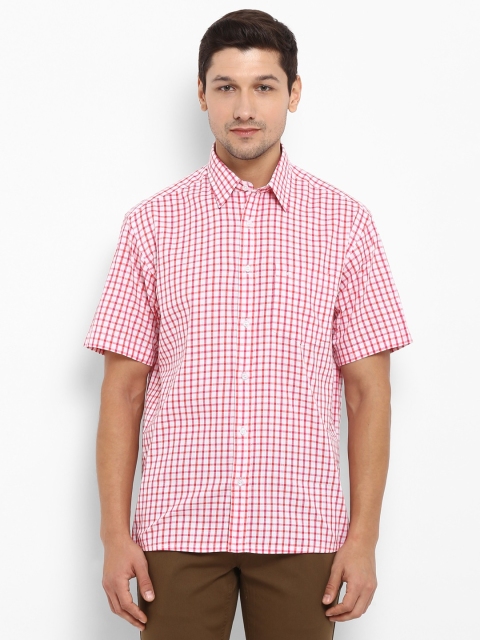

ColorPlus Men Red Regular Fit Checked Casual Shirt