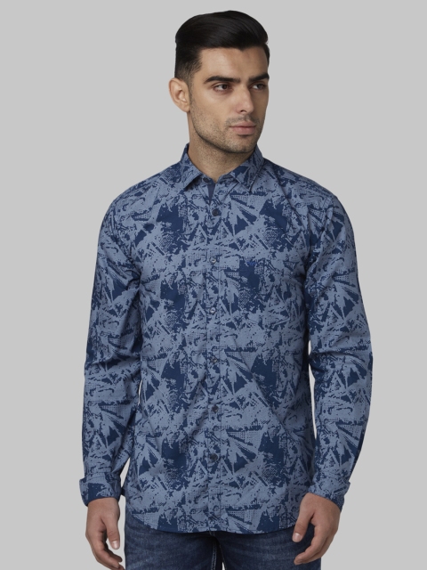 

Park Avenue Men Blue Slim Fit Printed Casual Shirt