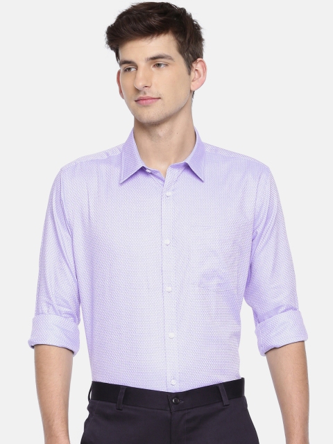 

Park Avenue Men Blue Slim Fit Self-Design Smart Casual Shirt