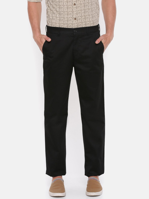 

ColorPlus Men Black Tailored Slim Fit Solid Chinos