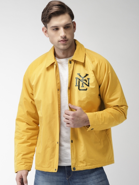 

Aeropostale Men Yellow Solid Tailored Jacket