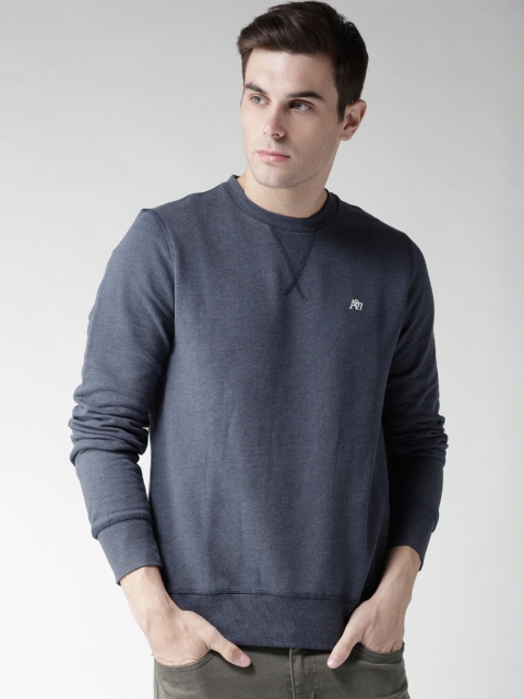 

Aeropostale Men Navy Blue Solid Sweatshirt