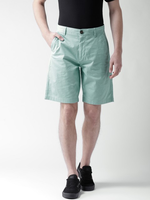 

Aeropostale Men Sea Green Printed Regular Fit Regular Shorts