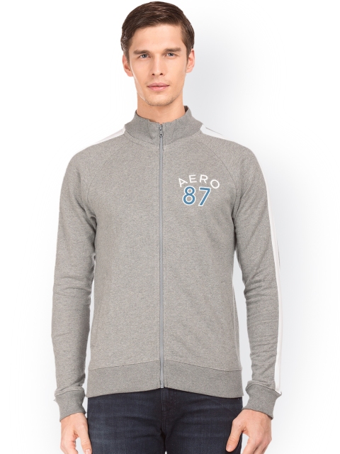 

Aeropostale Men Grey Solid Sweatshirt