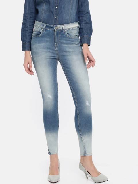 

Lee Cooper Women Blue Super Skinny Fit High-Rise Low-Distress Jeans