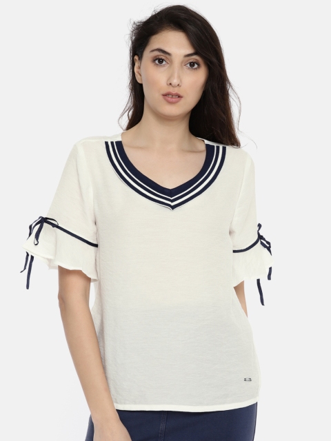 

Lee Cooper Women White Solid Top