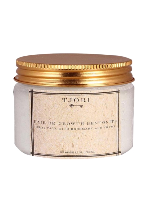 

TJORI Women Hair Re-growth Bentonite Clay Pack with Rosemary and Thyme, Off white