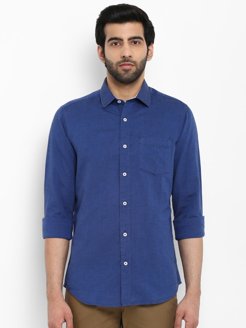 

ColorPlus Men Blue Regular Fit Solid Casual Shirt