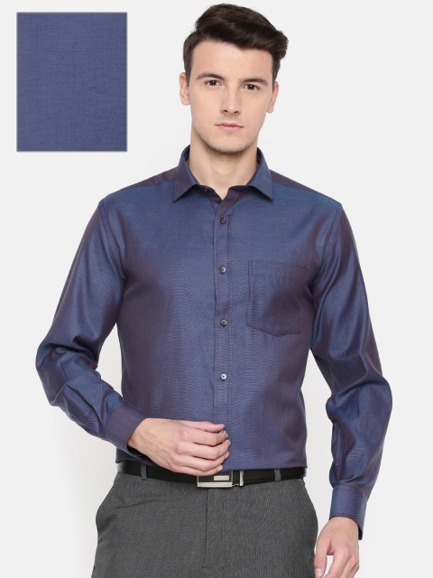 

Park Avenue Men Navy Blue Regular Fit Solid Formal Shirt