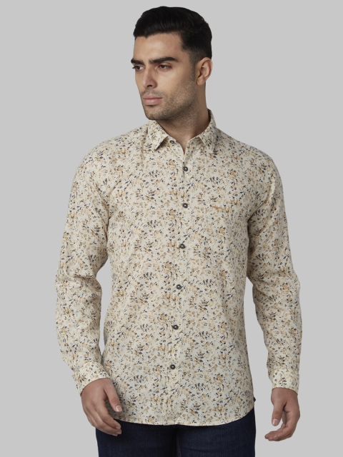 

Park Avenue Men Brown & Blue Slim Fit Printed Casual Shirt