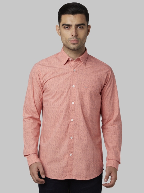 

Park Avenue Men Red Slim Fit Printed Casual Shirt