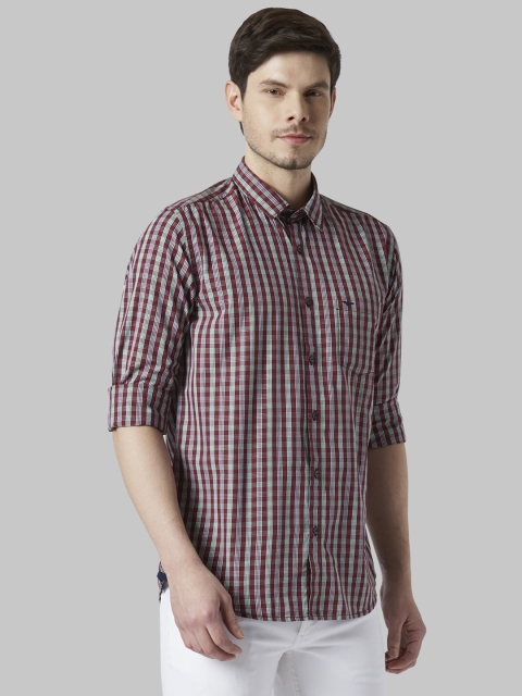 

Park Avenue Men Red & Green Slim Fit Printed Casual Shirt