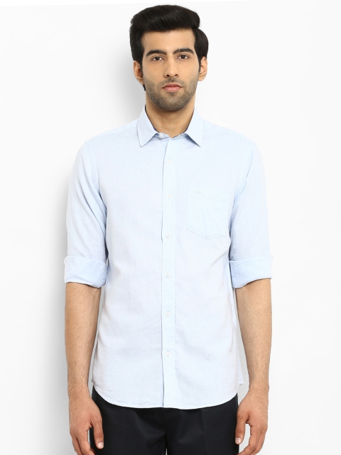 

ColorPlus Men Blue Regular Fit Solid Casual Shirt