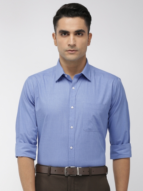 

Raymond Men Blue Slim Fit Solid Formal Shirt