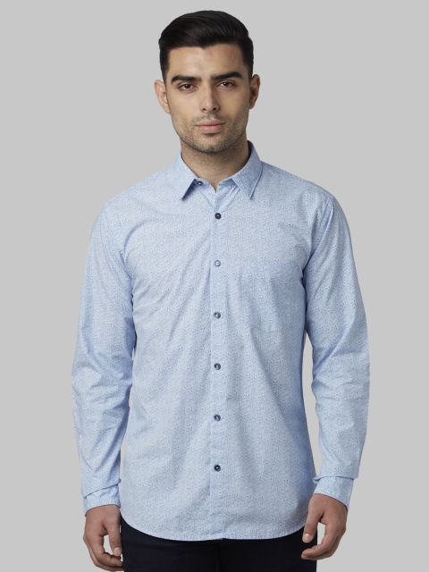 

Park Avenue Men Blue Slim Fit Printed Casual Shirt