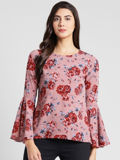 

plusS Women Pink Printed A-Line Top