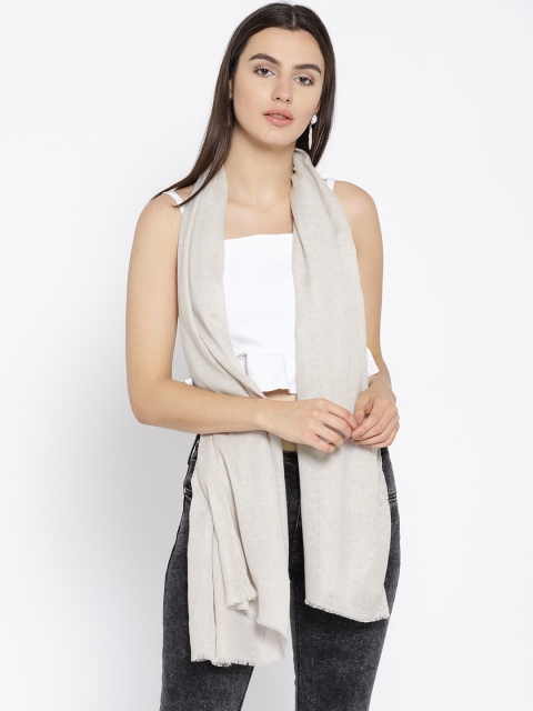 

Trend Arrest Women Beige Woven Design Stole