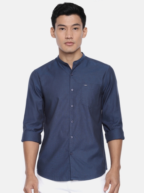 

Lee Men Navy Slim Fit Solid Casual Shirt, Navy blue