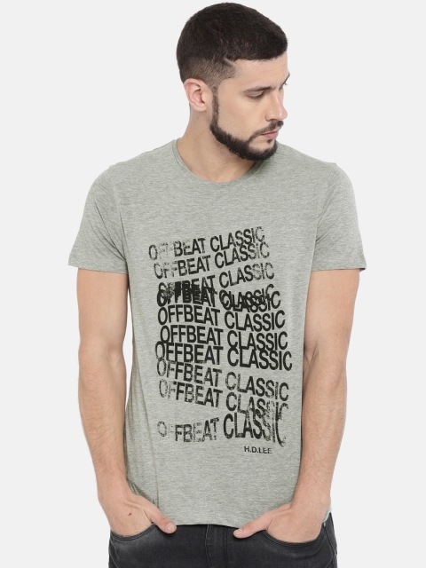 

Lee Men Grey Printed Round Neck T-shirt