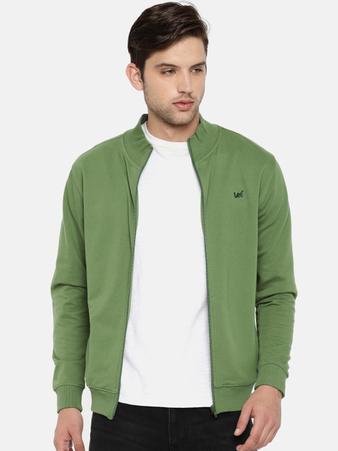 

Lee Men Olive Green Solid Sweatshirt